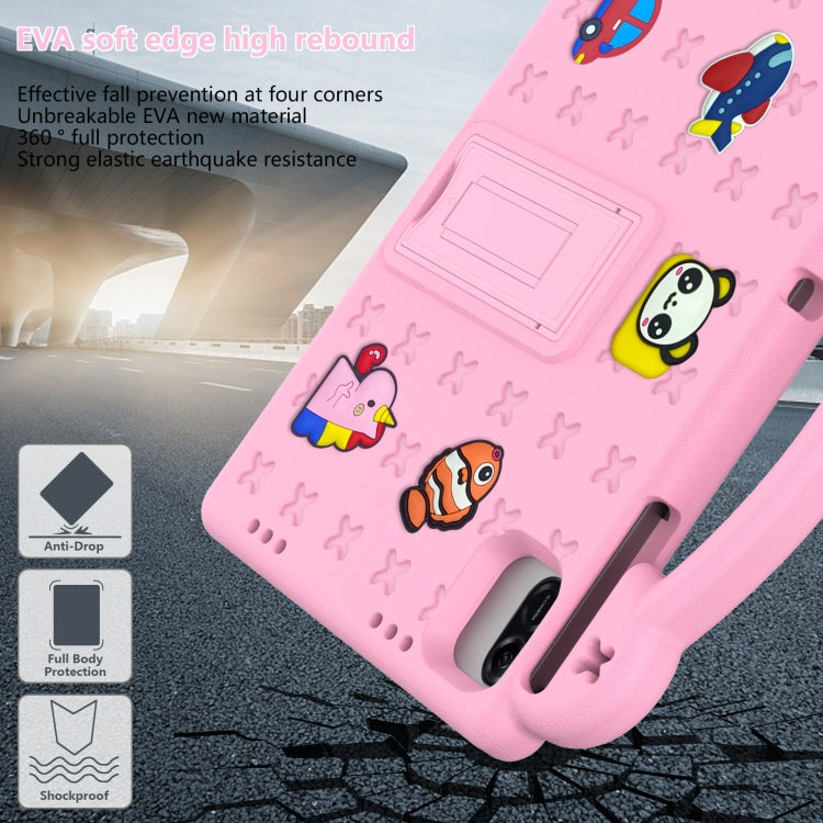 For Honor Pad X8a Handle Kickstand Children EVA Shockproof Tablet Case(Pink)