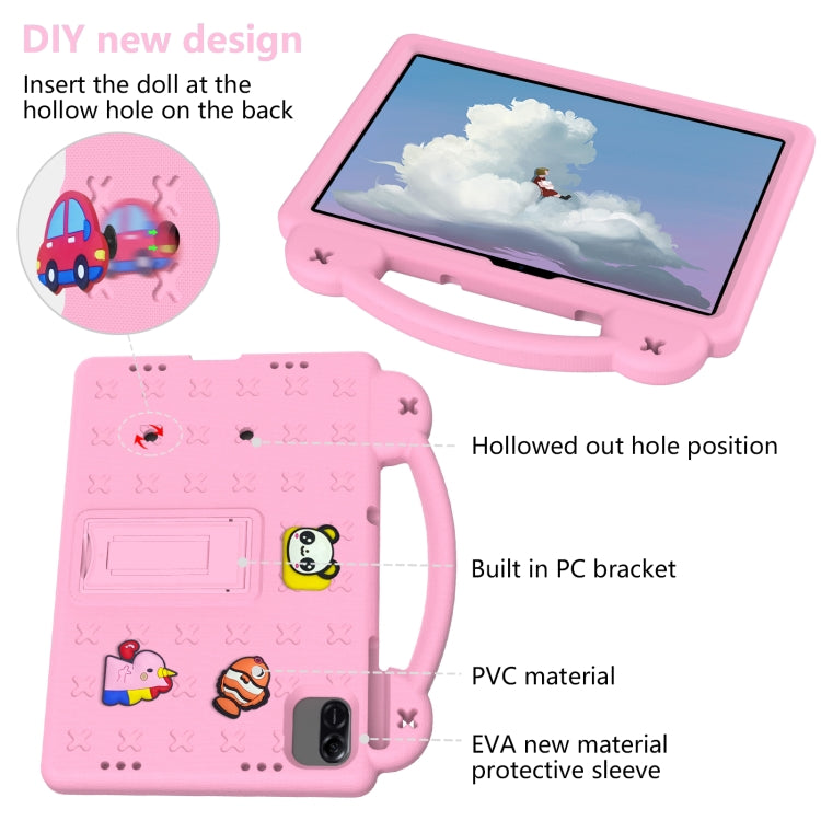 For Honor Pad X8a Handle Kickstand Children EVA Shockproof Tablet Case(Pink)