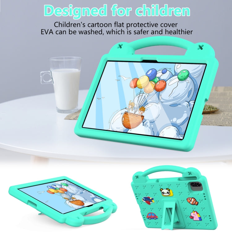 For Honor Pad X8a Handle Kickstand Children EVA Shockproof Tablet Case(Mint Green)