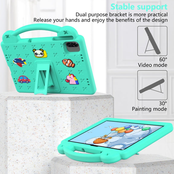 For Honor Pad X8a Handle Kickstand Children EVA Shockproof Tablet Case(Mint Green)