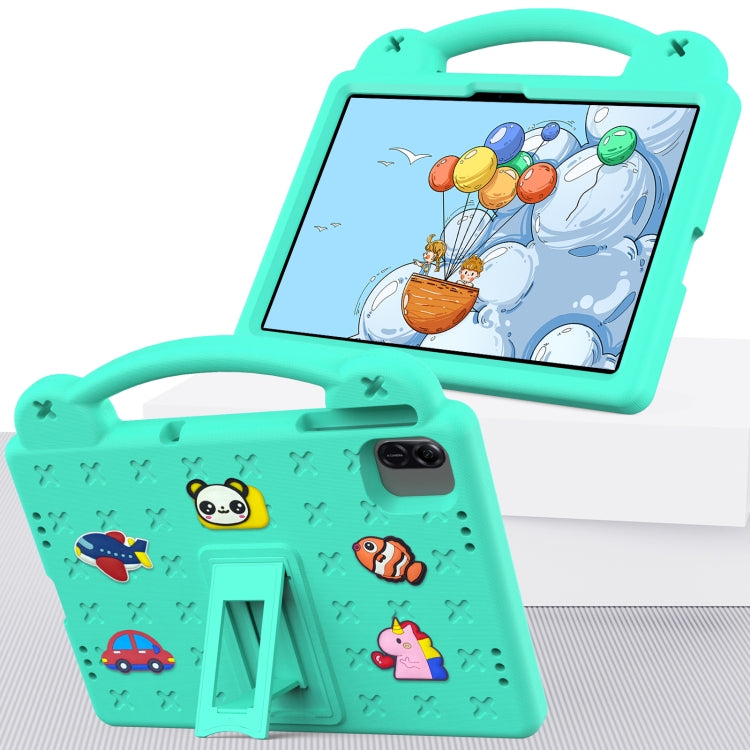 For Honor Pad X8a Handle Kickstand Children EVA Shockproof Tablet Case(Mint Green)