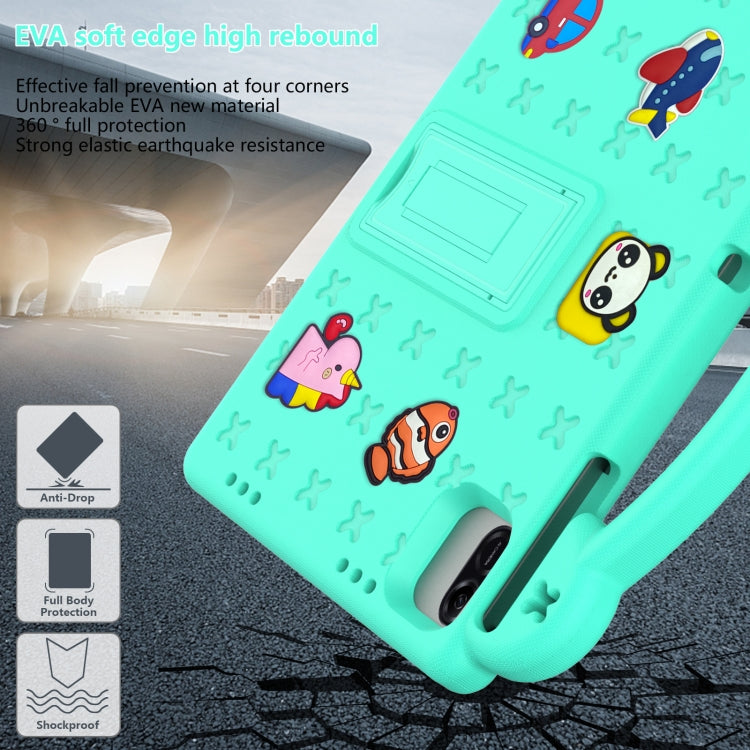 For Honor Pad X8a Handle Kickstand Children EVA Shockproof Tablet Case(Mint Green)