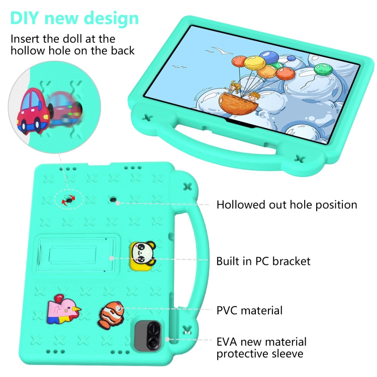 For Honor Pad X8a Handle Kickstand Children EVA Shockproof Tablet Case(Mint Green)