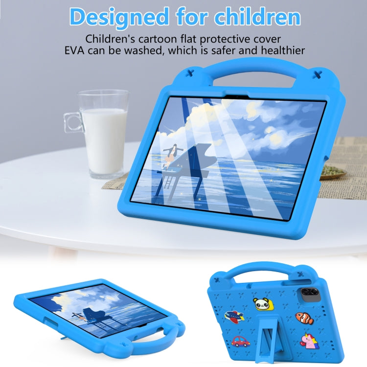For Honor Pad X8a Handle Kickstand Children EVA Shockproof Tablet Case(Sky Blue)