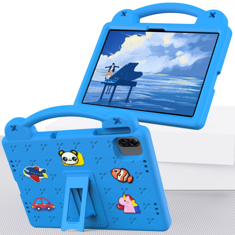 For Honor Pad X8a Handle Kickstand Children EVA Shockproof Tablet Case(Sky Blue)