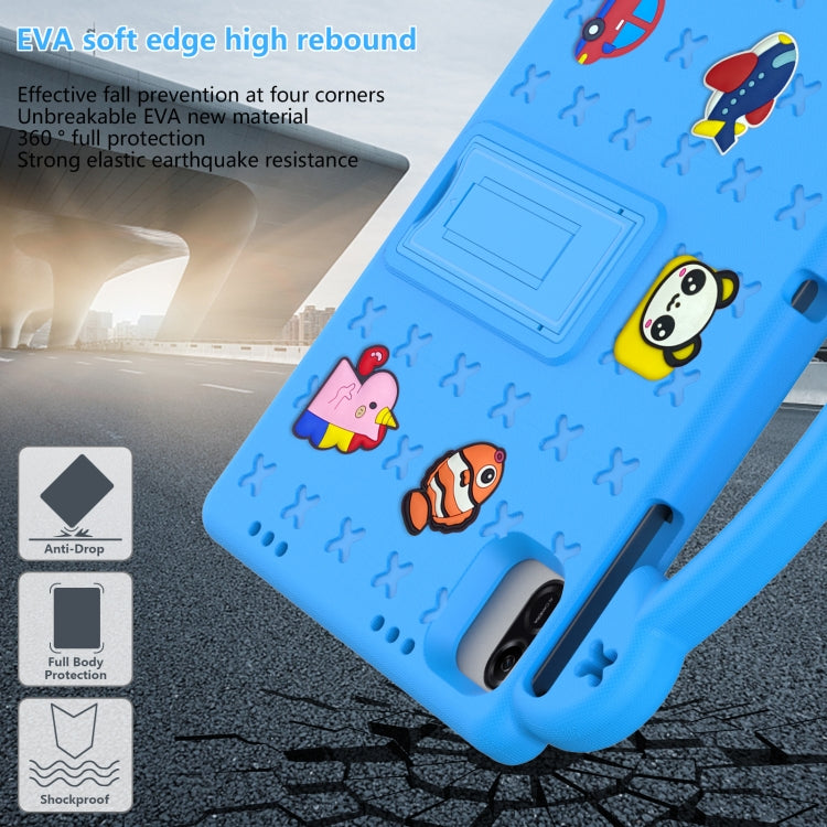 For Honor Pad X8a Handle Kickstand Children EVA Shockproof Tablet Case(Sky Blue)