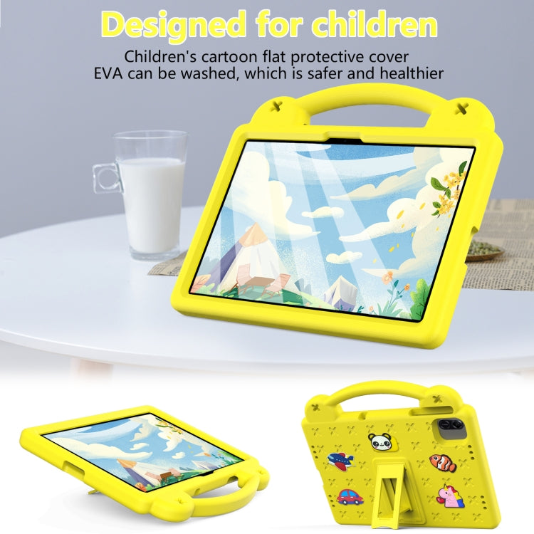 For Honor Pad X8a Handle Kickstand Children EVA Shockproof Tablet Case(Yellow)
