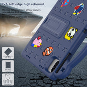 For Honor Pad X8a Handle Kickstand Children EVA Shockproof Tablet Case(Navy Blue)