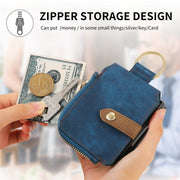For Motorola Razr 40 Retro Skin-feel Ring Multi-card Wallet Phone Case(Blue)