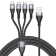 ENKAY 4-in-1 6A USB-A to Type-C / 8 Pin / Micro USB Multifunction Fast Charging Cable, Cable Length:1m(Grey) - Multifunction Cable by ENKAY | Online Shopping South Africa | PMC Jewellery | Buy Now Pay Later Mobicred