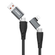 ENKAY PD100W 4-in-1 USB-A / Type-C to Type-C / 8 Pin Multifunction Fast Charging Cable with E-Marker, Cable Length:2m