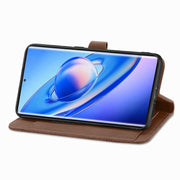 For Blackview A200 Pro Embossed Flower Zipper Leather Phone Case(Brown)