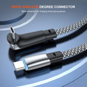 ENKAY PD30W Elbow Type-C to 8 Pin Fast Charging Data Braid Cable with Indicator Light, Length:1.2m