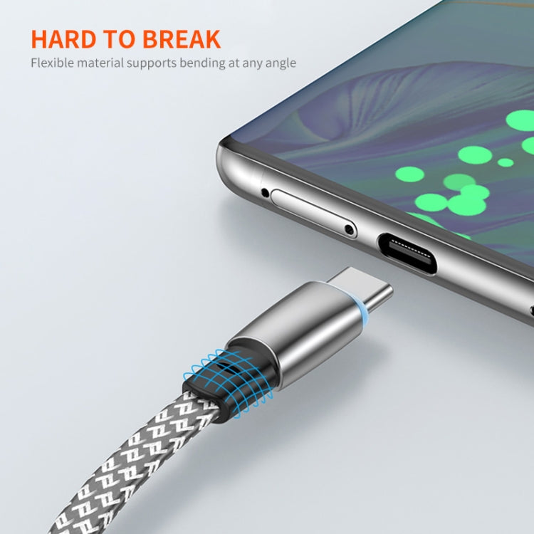 ENKAY PD30W Elbow Type-C to 8 Pin Fast Charging Data Braid Cable with Indicator Light, Length:1.2m