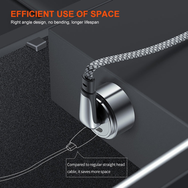 ENKAY PD30W Elbow Type-C to 8 Pin Fast Charging Data Braid Cable with Indicator Light, Length:1.2m