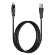 ENKAY 2.4A USB to 8 Pin Fast Charging Data Silicone Cable with LED Display, Length:1m(Black) - free shipping - PMC TechLife - Order now!