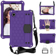 For Alcatel Joy Tab2 2020 / 3T 8.0 Honeycomb EVA Hybrid PC Tablet Case with Strap(Purple+Black) - Others by PMC TechLife | Online Shopping South Africa | PMC TechLife | Buy Now Pay Later Mobicred