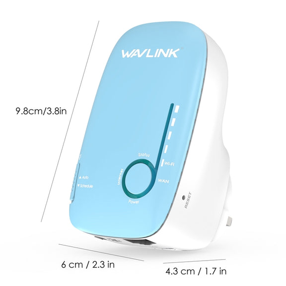WAVLINK WN576K1 AC1200 Household WiFi Router Network Extender Dual Band Wireless Repeater, Plug:US Plug (Blue)
