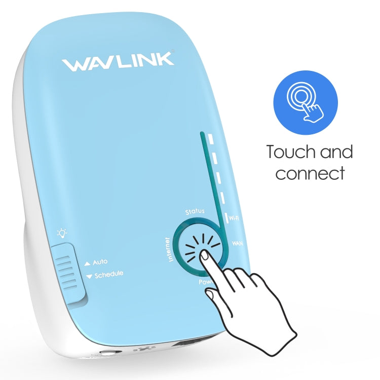 WAVLINK WN576K2 AC1200 Household WiFi Router Network Extender Dual Band Wireless Repeater, Plug:UK Plug (Blue)