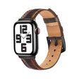 For Apple Watch Ultra 2 49mm Colorful Sewing Thread Leather Watch Band(Dark Brown) - Watch Bands by PMC TechLife | Online Shopping South Africa | PMC TechLife | Buy Now Pay Later Mobicred