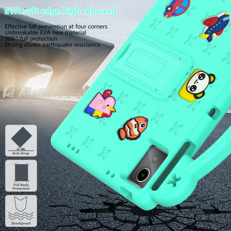 For Lenovo P11 Plus J607F / Xiaoxin Pad 11 Handle Kickstand Children EVA Shockproof Tablet Case(Mint Green)