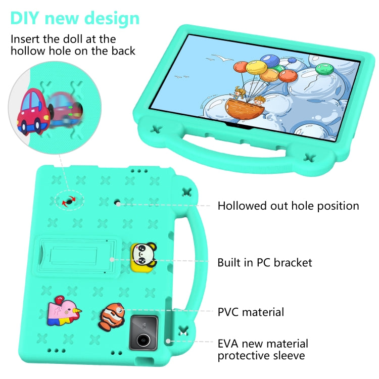 For Lenovo P11 Plus J607F / Xiaoxin Pad 11 Handle Kickstand Children EVA Shockproof Tablet Case(Mint Green)
