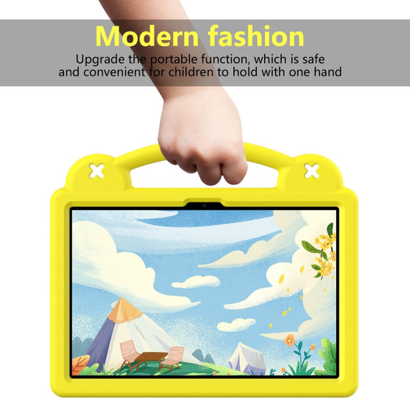 For TCL Tab 11 9466x3 Handle Kickstand Children EVA Shockproof Tablet Case(Yellow)