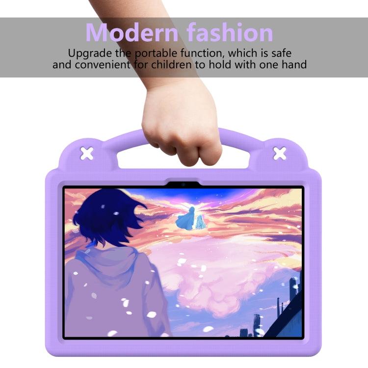 For TCL Nxt Pader 11 2023 Handle Kickstand Children EVA Shockproof Tablet Case(Light Purple)