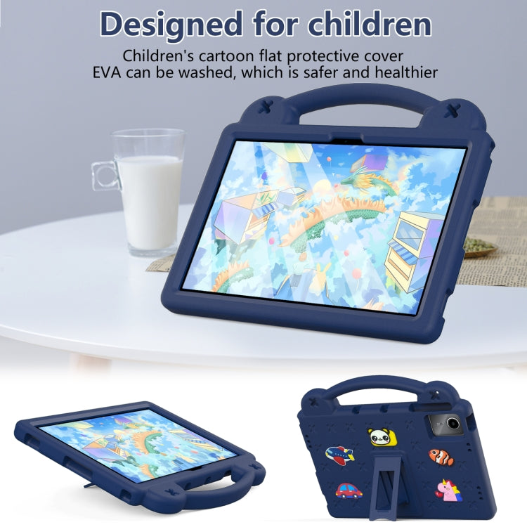For TCL Nxt Pader 11 2023 Handle Kickstand Children EVA Shockproof Tablet Case(Navy Blue)
