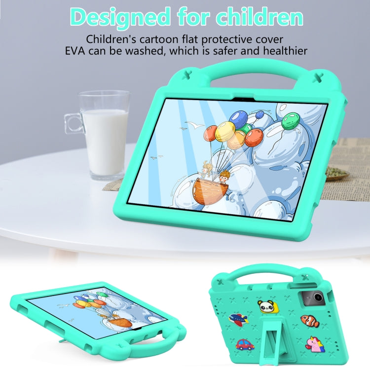 For DOOGEE T30 Pro 11 2023 Handle Kickstand Children EVA Shockproof Tablet Case(Mint Green)