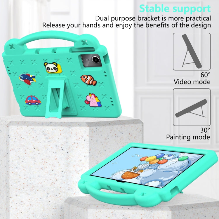 For DOOGEE T30 Pro 11 2023 Handle Kickstand Children EVA Shockproof Tablet Case(Mint Green)