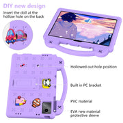 For Huawei MatePad SE 11 2024 Handle Kickstand Children EVA Shockproof Tablet Case(Light Purple)
