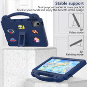 For Huawei MatePad SE 11 2024 Handle Kickstand Children EVA Shockproof Tablet Case(Navy Blue)