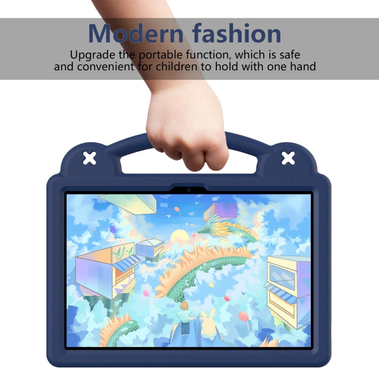 For Huawei MatePad SE 11 2024 Handle Kickstand Children EVA Shockproof Tablet Case(Navy Blue)