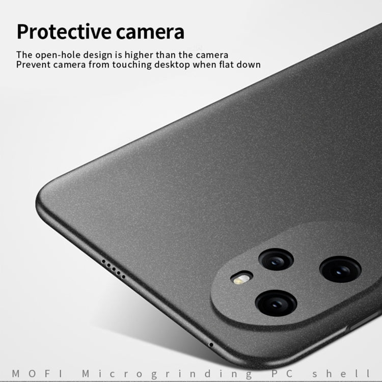 For Honor 100 Pro MOFI Fandun Series Frosted PC Ultra-thin All-inclusive Phone Case(Blue)