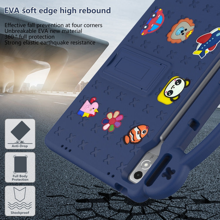 For  Lenovo Tab  P12 / Xiaoxin Pad Pro 12.7 Handle Kickstand Children EVA Shockproof Tablet Case(Mint Green)