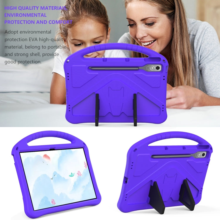 For Lenovo Tab P12 EVA Shockproof Tablet Case with Holder(Purple)