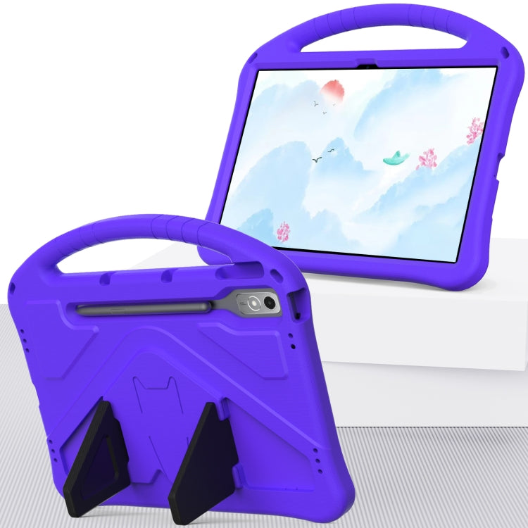 For Lenovo Tab P12 EVA Shockproof Tablet Case with Holder(Purple)