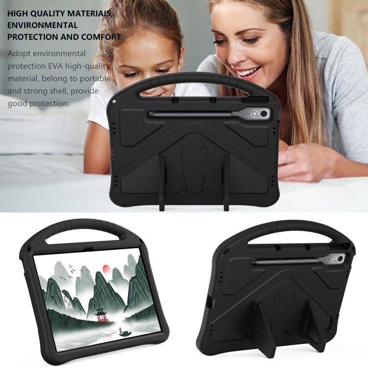 For Lenovo Tab P12 EVA Shockproof Tablet Case with Holder(Black)