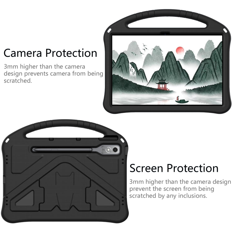 For Lenovo Tab P12 EVA Shockproof Tablet Case with Holder(Black)