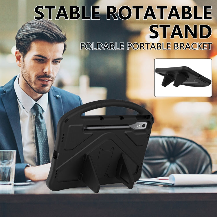 For Lenovo Tab P12 EVA Shockproof Tablet Case with Holder(Black)