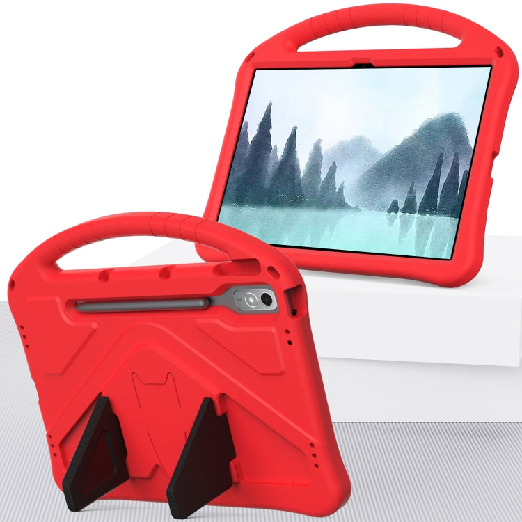 For Lenovo Tab P12 EVA Shockproof Tablet Case with Holder(Red)