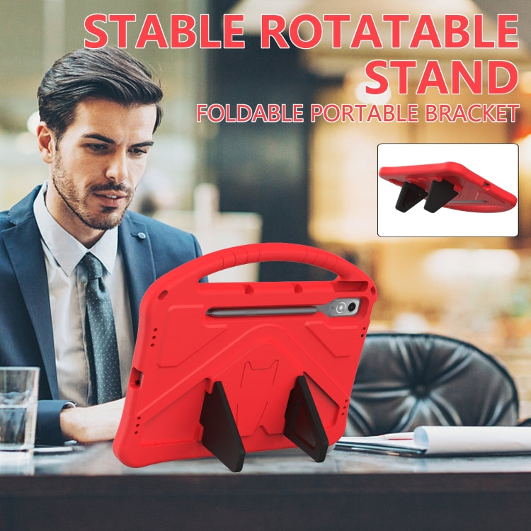 For Lenovo Tab P12 EVA Shockproof Tablet Case with Holder(Red)