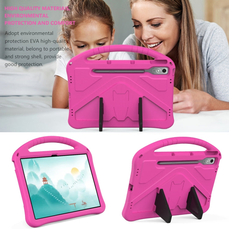 For Lenovo Tab P12 EVA Shockproof Tablet Case with Holder(Rose Red)