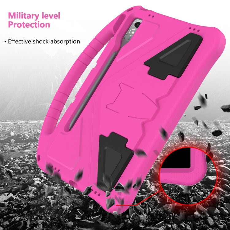 For Lenovo Tab P12 EVA Shockproof Tablet Case with Holder(Rose Red)