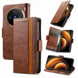 For vivo X100 CaseNeo Splicing Dual Magnetic Buckle Leather Phone Case(Brown) - vivo Cases by PMC Jewellery | Online Shopping South Africa | PMC Jewellery | Buy Now Pay Later Mobicred