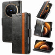 For vivo X100 Pro CaseNeo Splicing Dual Magnetic Buckle Leather Phone Case(Black) - X100 Pro Cases by imak | Online Shopping South Africa | PMC TechLife | Buy Now Pay Later Mobicred