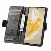 For vivo X100 Pro CaseNeo Splicing Dual Magnetic Buckle Leather Phone Case(Black)