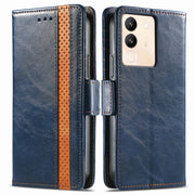 For vivo Y200 / V29E CaseNeo Splicing Dual Magnetic Buckle Leather Phone Case(Blue)