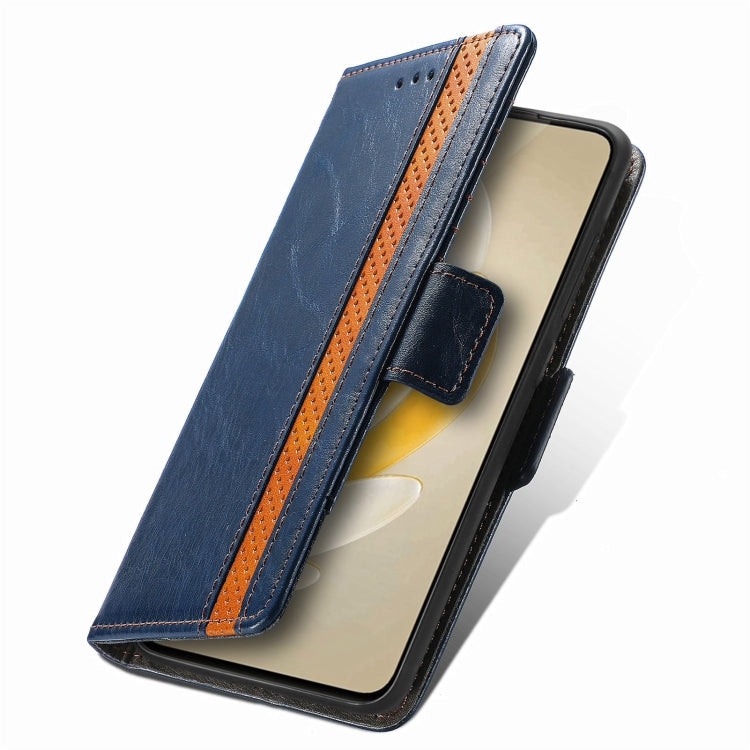 For vivo Y200 / V29E CaseNeo Splicing Dual Magnetic Buckle Leather Phone Case(Blue)